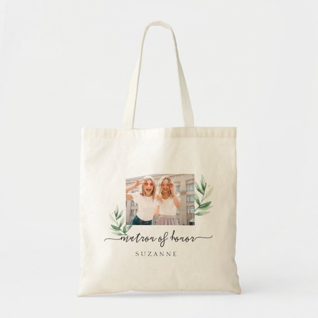Bolso De Tela Añadir tu propio fotomontaje de presupuesto de hon (Frente)