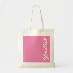 Bolso De Tela Añadir un guión de plantilla rosado de texto elega