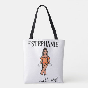Bolso De Tela Añadir un nombre de bailarina de dos colores. Nara