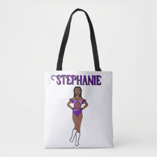 Bolso De Tela Añadir un nombre de bailarina Dos colores Piedras 