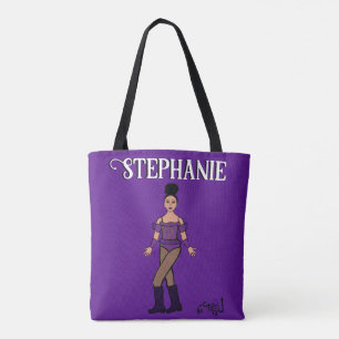 Bolso De Tela Añadir un nombre de bailarina Dos colores Piedras 