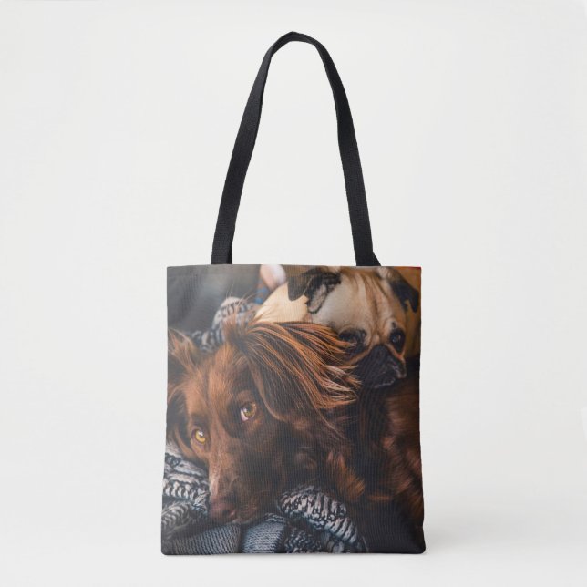 Bolso De Tela Añadir una foto Mascota a dos lados (Anverso)
