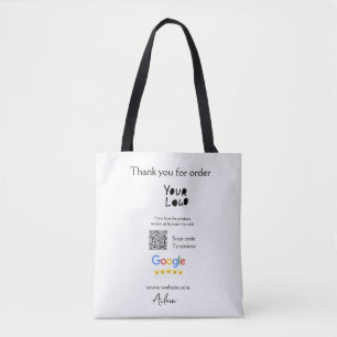 Bolso De Tela Análisis del código QR del sitio web del logotipo