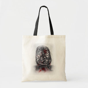 Bolso De Tela Anatomía del Corazón de Jaula Vacía Arte de Horror