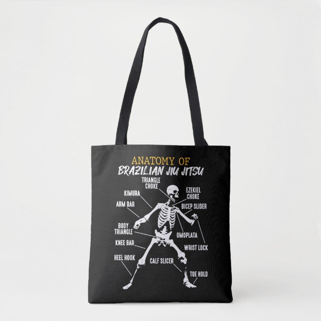 Bolso De Tela Anatomía del Skeleton brasileño Jiu Jitsu (Anverso)