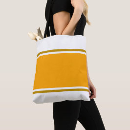 Bolso De Tela Anchas Rayas Doradas Naranjas Soleadas De Carreras