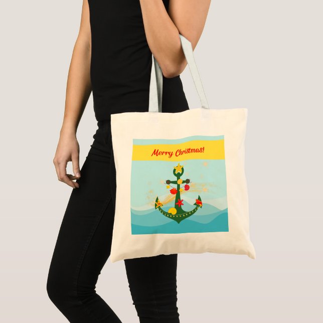 Bolso De Tela Anchor de Navidades náuticos (Anverso (producto))