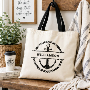 Bolso De Tela Ancla Náutica Personalizada