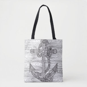 Bolso De Tela Ancla y cuerda 2 del estilo