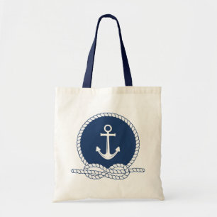 Bolso De Tela Ancla y cuerda elegantes