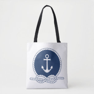 Bolso De Tela Ancla y cuerda elegantes