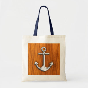 Bolso De Tela Anclaje de estilo cromado en la Veneer de teca