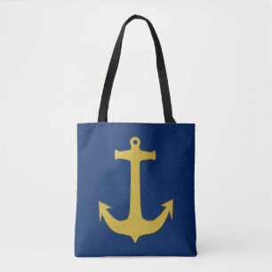 Bolso De Tela Anclaje de oro + sus antecedentes e ideas