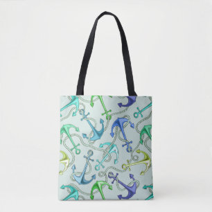 Bolso De Tela Anclas de mar y modelo de la cuerda