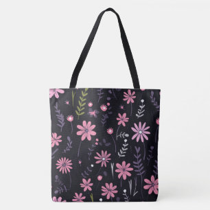 Bolso De Tela Andi Folk Flores Personalizadas Diseño Tote Bag