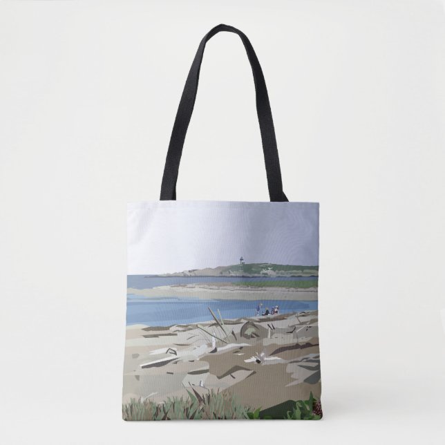 Bolso De Tela Andrea Brand #1 Beach Day Popham Beach Maine (Anverso)