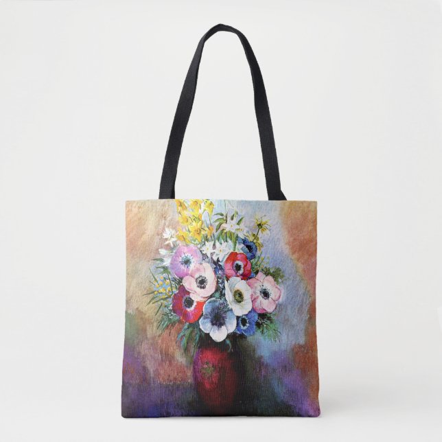 Bolso De Tela Anemones de Odilon Redon Poster (Anverso)