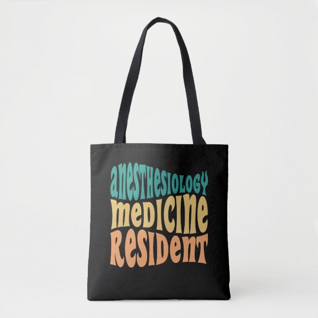 Bolso De Tela Anestesiología Medicina Residente Match Day Gift (Anverso)