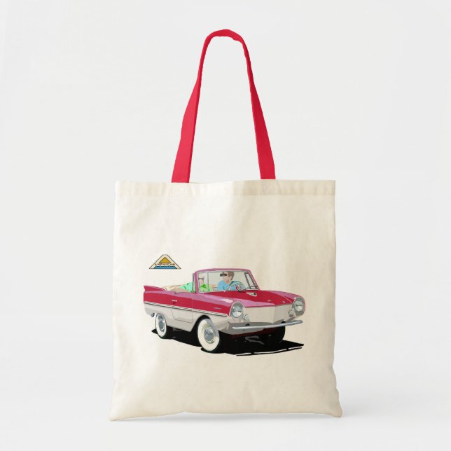 Bolso De Tela Anfíciar rojo-blanco (Frente)