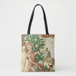 Bolso De Tela Angel bringing Christmas gifts and presents