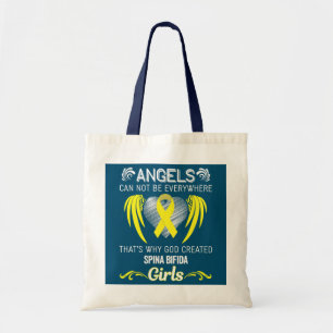 Bolso De Tela Angel Chica Spina Bifida Apoyo a la Conciencia