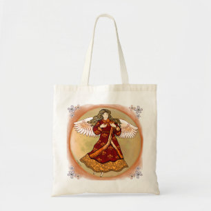 Bolso De Tela Ángel cristiano de flor de lis