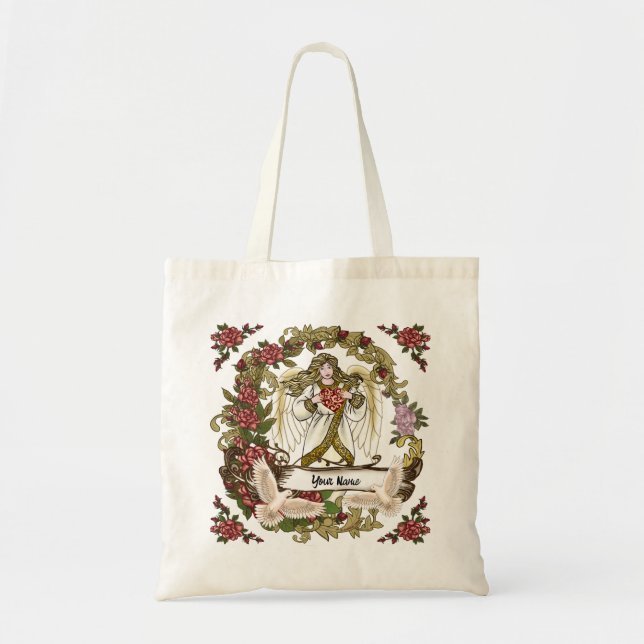 Bolso De Tela Ángel de las Rosas  (Frente)
