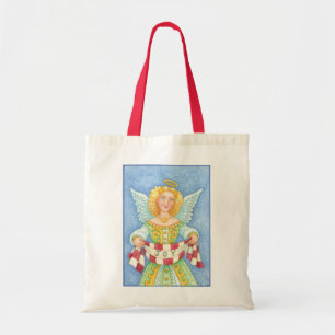 Bolso De Tela Ángel de Navidad de dibujos animados lindos con ha