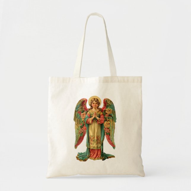 Bolso De Tela ángel de navidades (Frente)