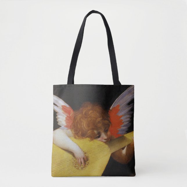 Bolso De Tela Ángel del Renacimiento Fiorentino pintando Putti (Anverso)