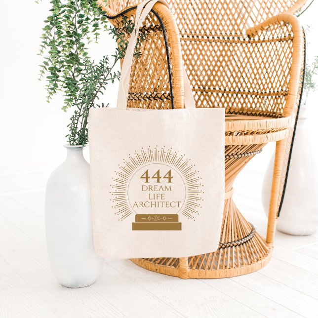Bolso De Tela Angel Numbers 444 Dream Life Architect (Angel Number 444 Dream Life Architect Tote Bag for the Spiritual baddie.)