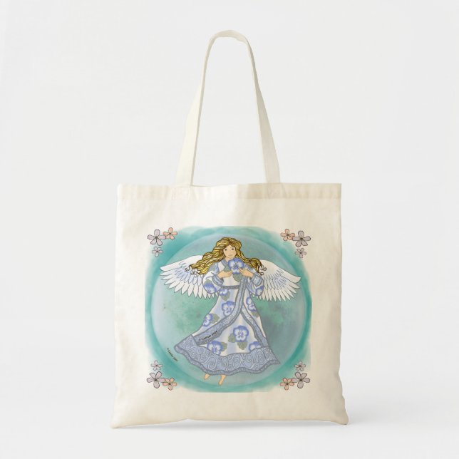 Bolso De Tela Angel Pensamiento (Frente)