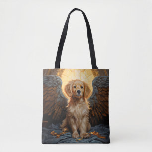 Bolso De Tela Ángel perrito Golden Retriever