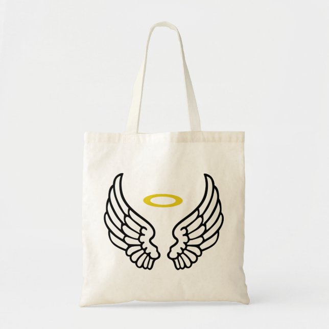 Bolso De Tela Ángel Wings y Halo (Frente)
