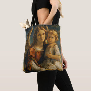 Bolso De Tela Ángel y niño Jesús