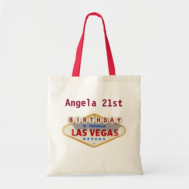 Bolso De Tela Angela 21 cumpleaños Las Vegas Tote Bag (Frente)
