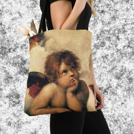 Bolso De Tela Ángeles de la Madonna Sixtina por Rafael Sanzio