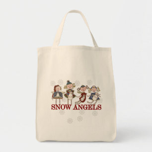 Bolso De Tela Ángeles de la nieve