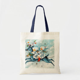 Bolso De Tela ángeles de Navidad retro vintage