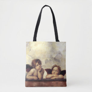 Bolso De Tela ANGELS / Cherubs alados, nubes Raffaello Sanzio