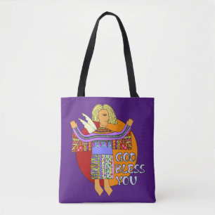 Bolso De Tela Angels Love enviado por Dios + tus ideas