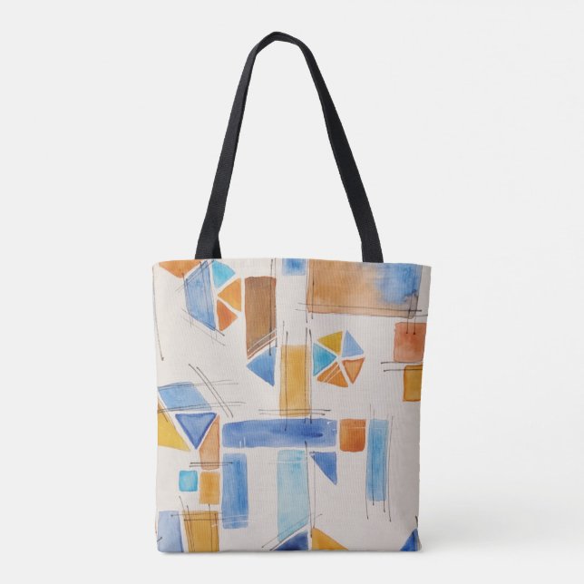 Bolso De Tela Ângulos (Reverso)