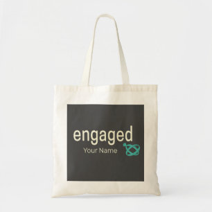 Bolso De Tela Anillos de Compromiso Parejas Despedida de Soltero
