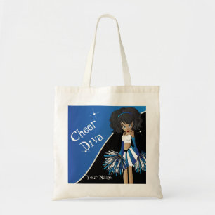 Bolso De Tela Animadora del azul de la diva de la alegría