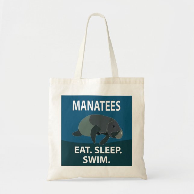 Bolso De Tela Animal de Manatee Sea Cow (Frente)