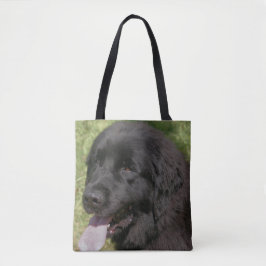 Bolso De Tela Animal de perro negro de Terranova