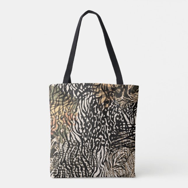 Bolso De Tela Animal print zebra modern Luxury (Reverso)