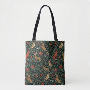 Bolso De Tela Animal y Botánico de Navidad Victoriano 