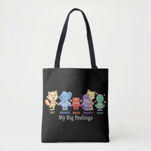 Bolso De Tela Animales Adorables Kawaii Salud Mental Emociones &