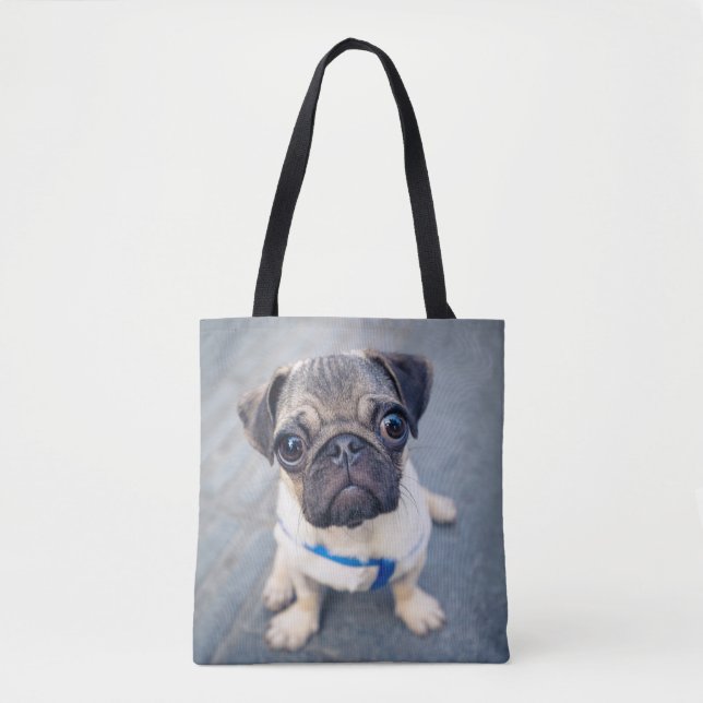 Bolso De Tela Animales de bebé más afectados | Baby Pug (Anverso)